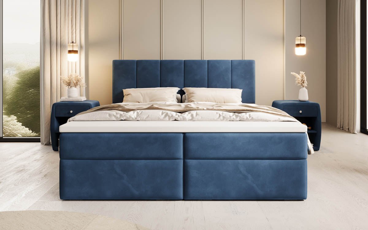 Boxspringbett Aurelia Samt mit Stauraum