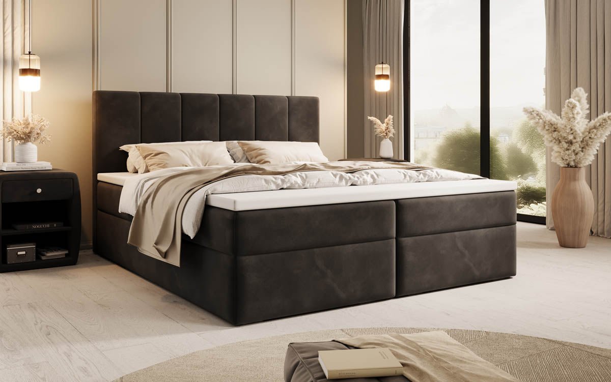 Boxspringbett Aurelia Samt mit Stauraum