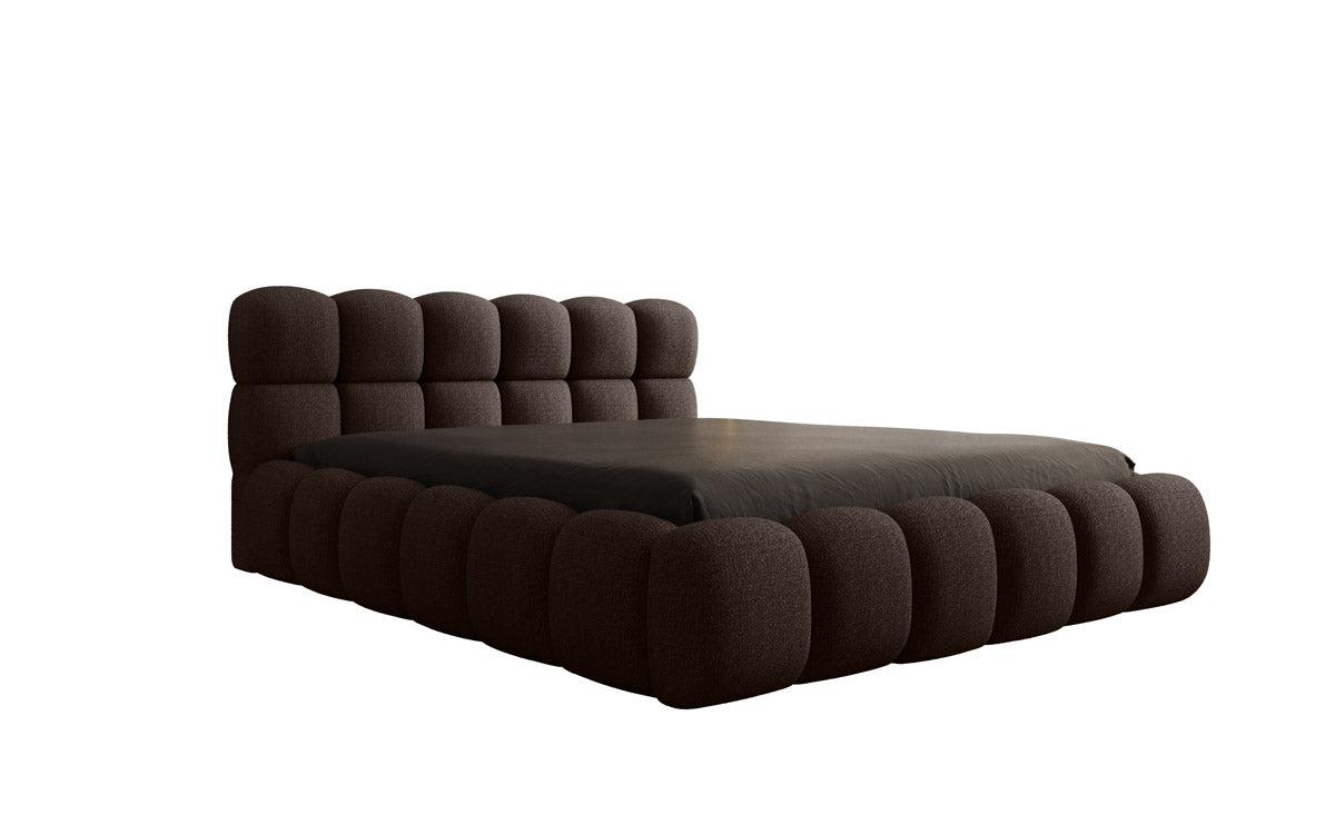 Designer Polsterbett Boston Bouclé mit Stauraum