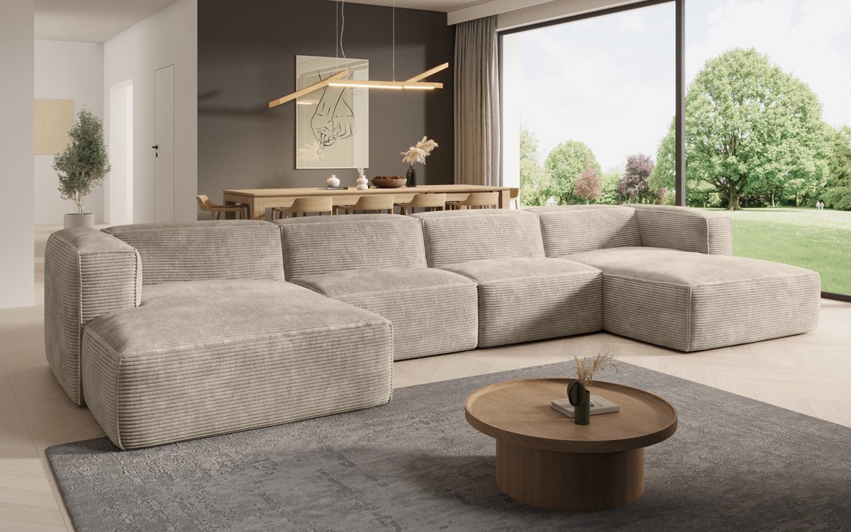 Designer Sofa Comfy U in Cord