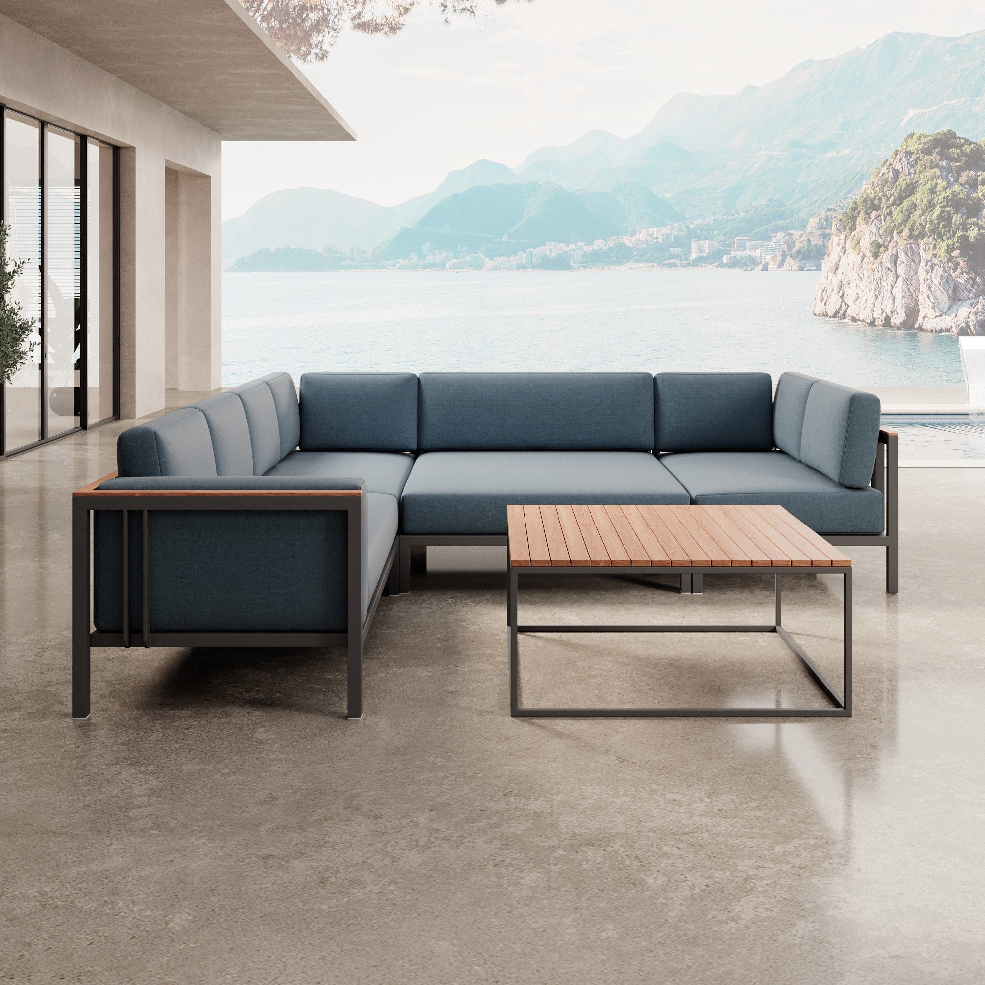Euphoria – Ecklounge & Tisch aus Aluminium | Aevora™ Kollektion