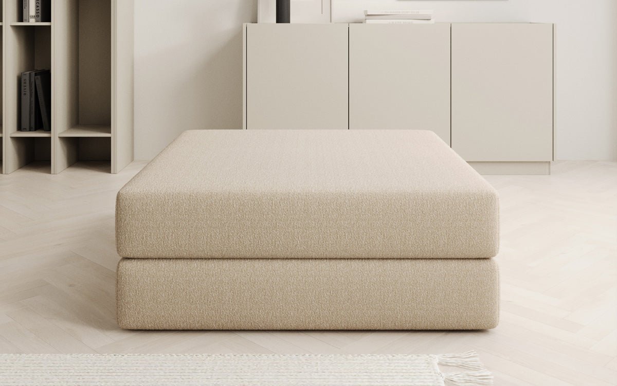 Beistellhocker Lazy in Bouclé