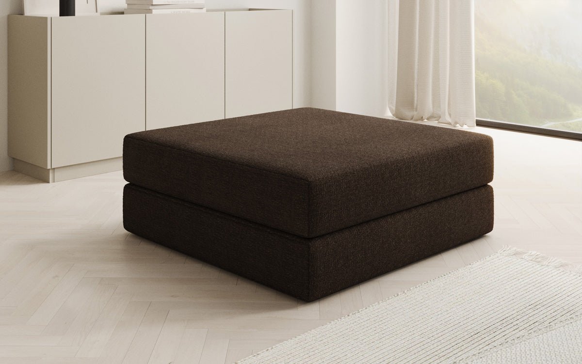 Beistellhocker Lazy in Bouclé