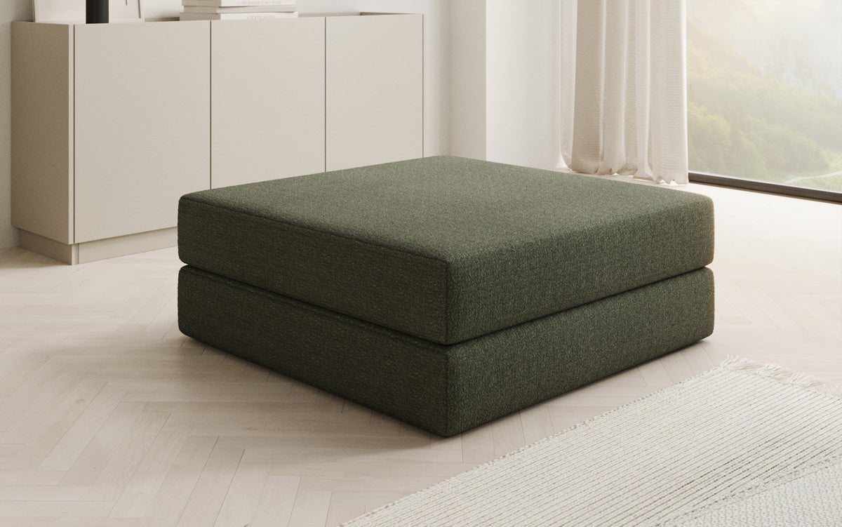 Beistellhocker Lazy in Bouclé