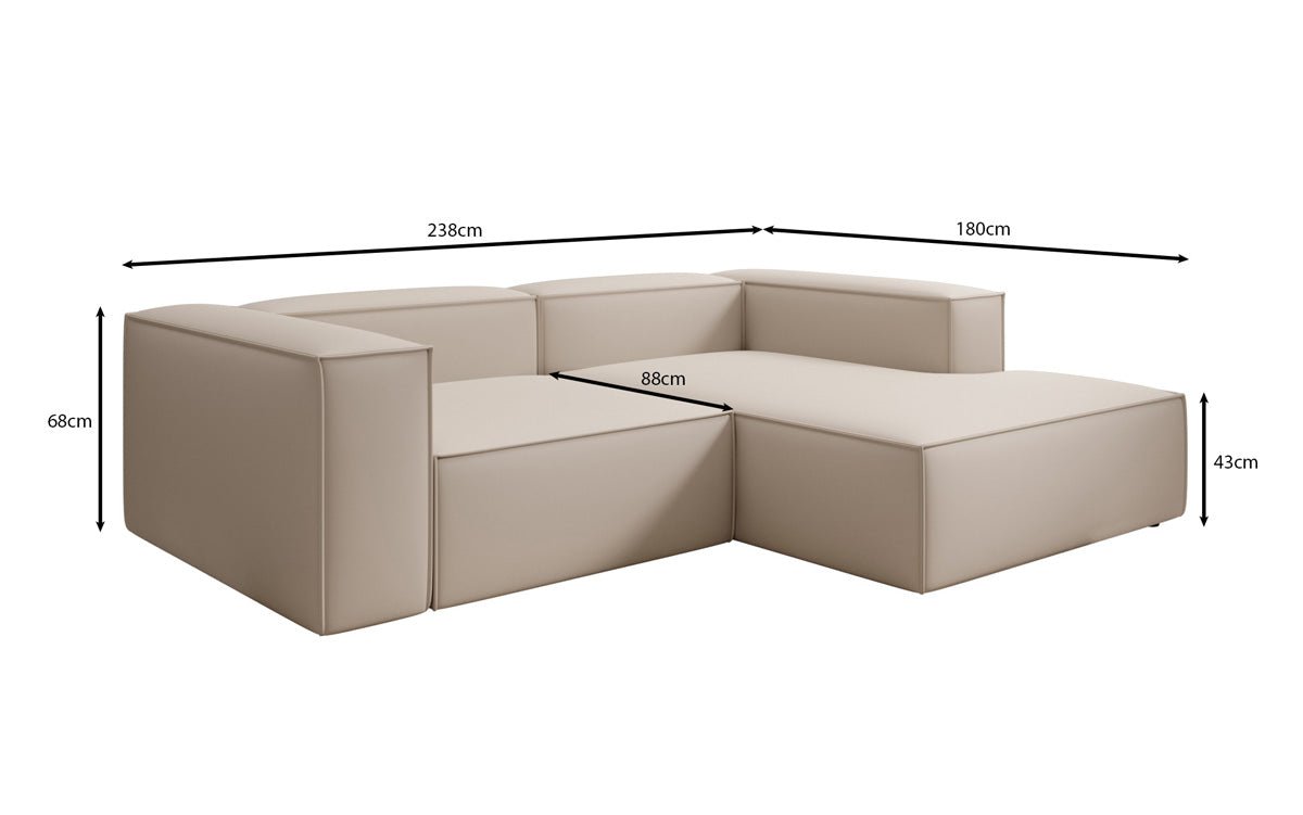 Designer Sofa Lesley L Mini in Stoff