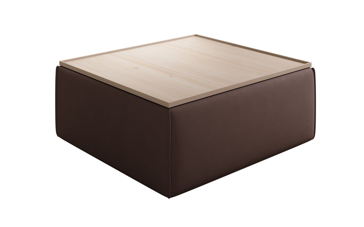 Beistellhocker/Couchtisch Lesley mit Stauraum in Stoff