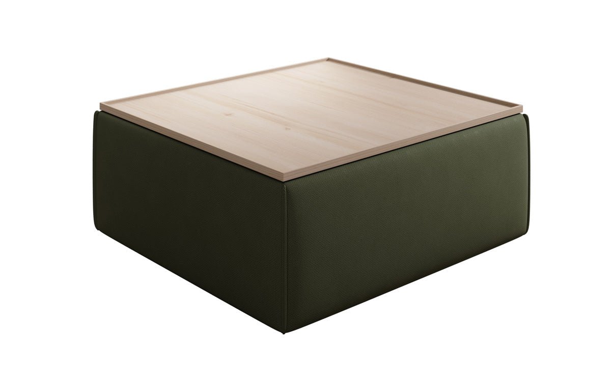 Beistellhocker/Couchtisch Lesley mit Stauraum in Stoff