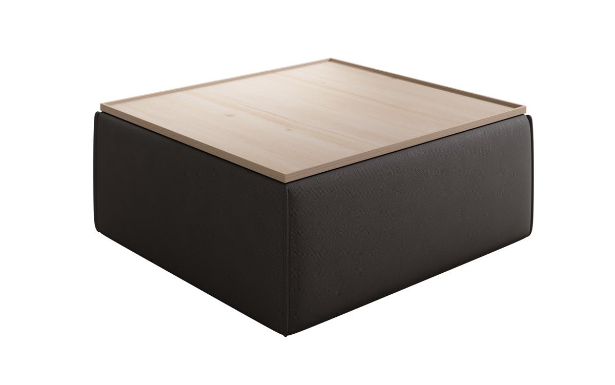 Beistellhocker/Couchtisch Lesley mit Stauraum in Stoff