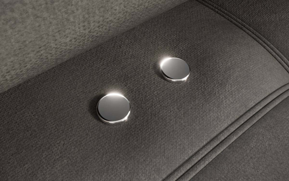 Designer Sofa Sydney L Samt mit elektrischer Schlaffunktion