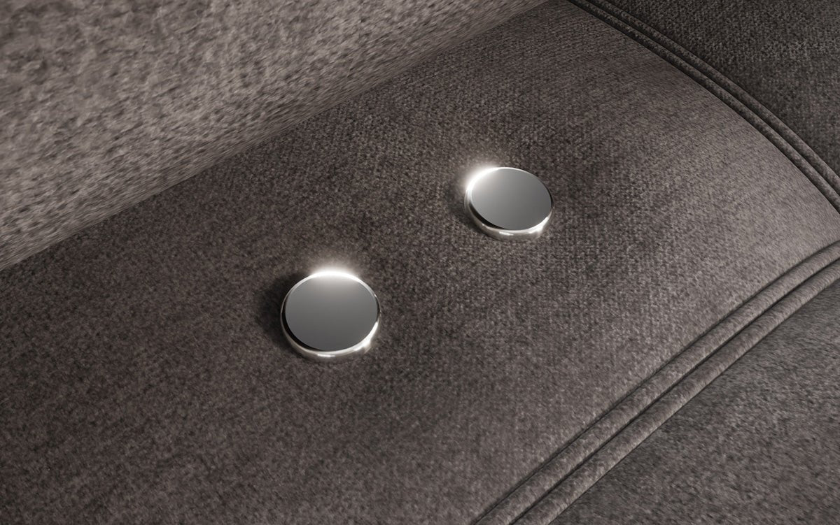Designer Sofa Sydney L Samt mit elektrischer Schlaffunktion