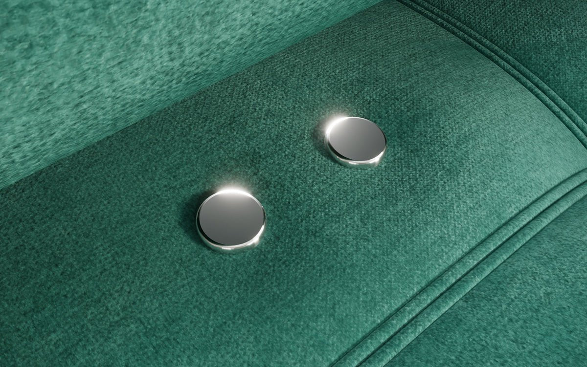 Designer Sofa Sydney L Samt mit elektrischer Schlaffunktion