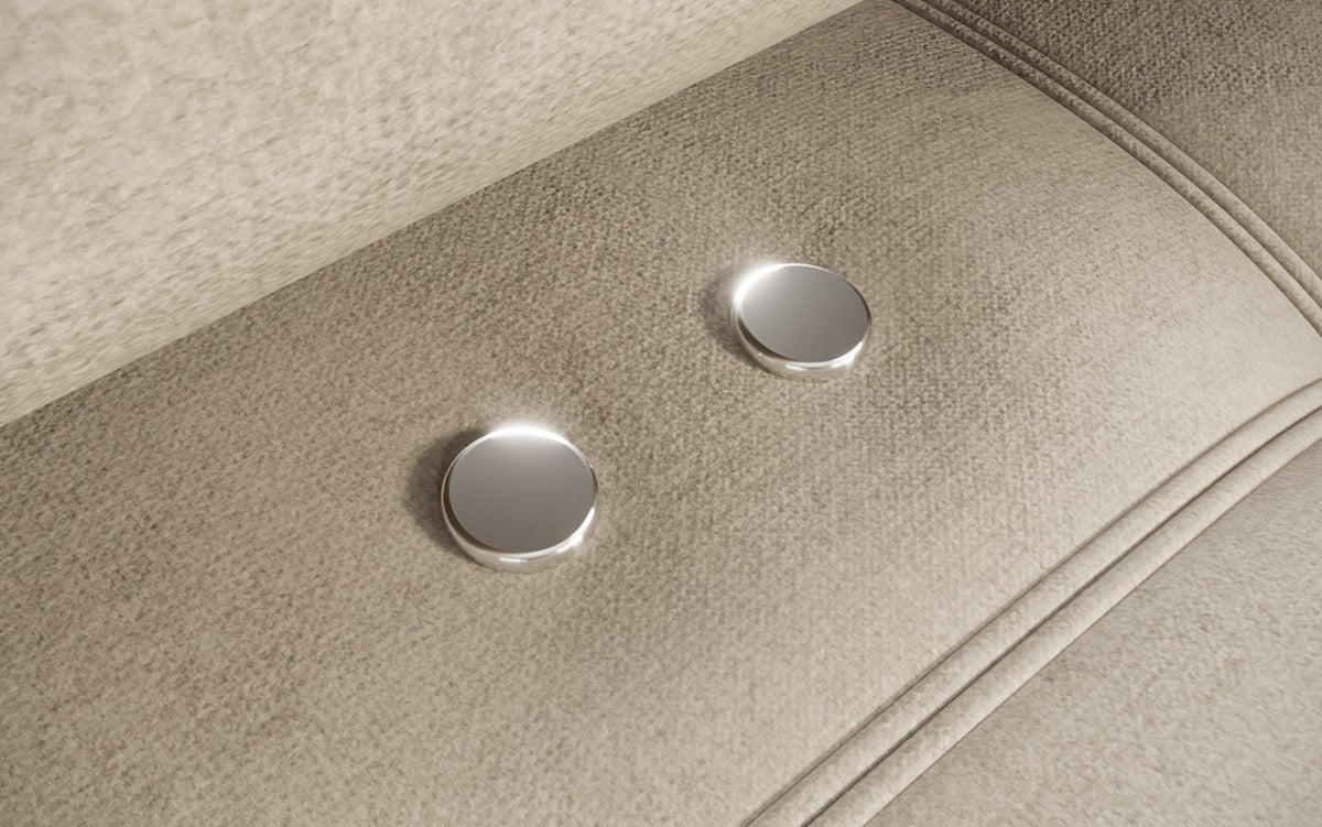 Designer Sofa Sydney L Samt mit elektrischer Schlaffunktion