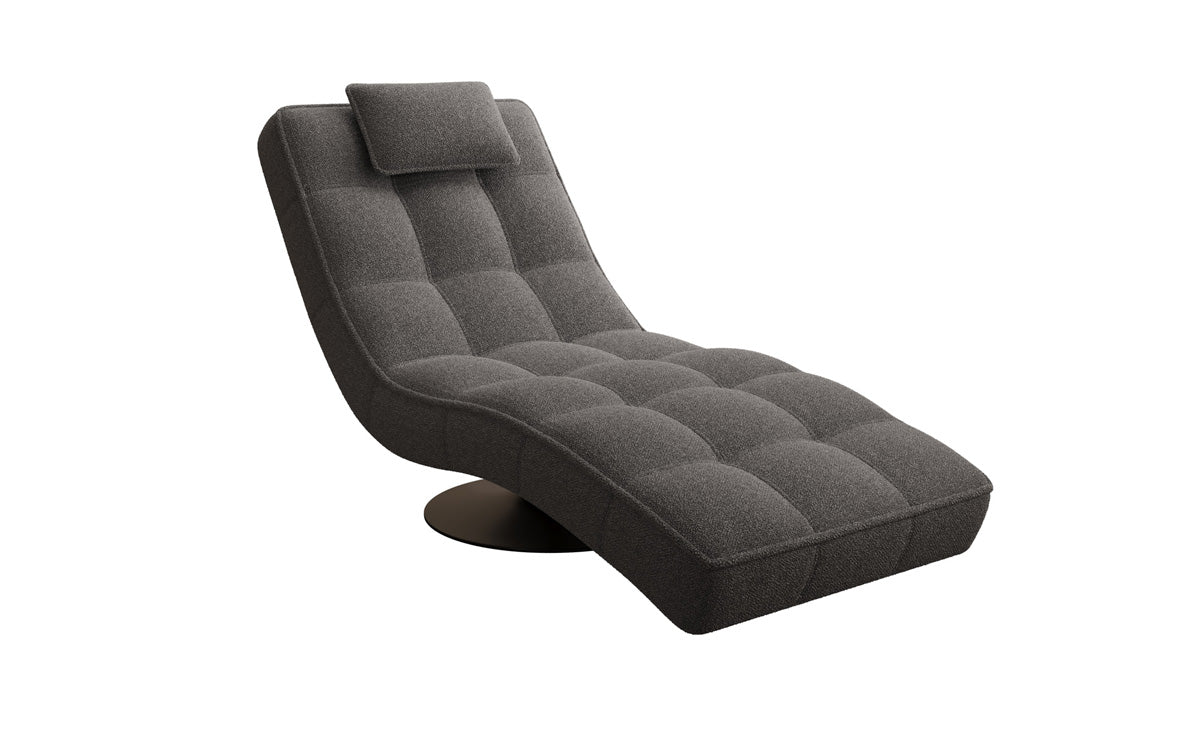 Designer Relax-Liege Livara Bouclé mit Drehfunktion