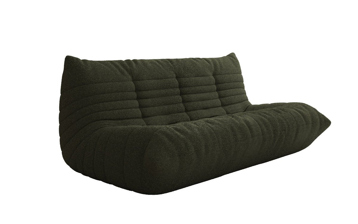 Designer 3 Sitzer Sofa Calmo in Teddy Bouclé