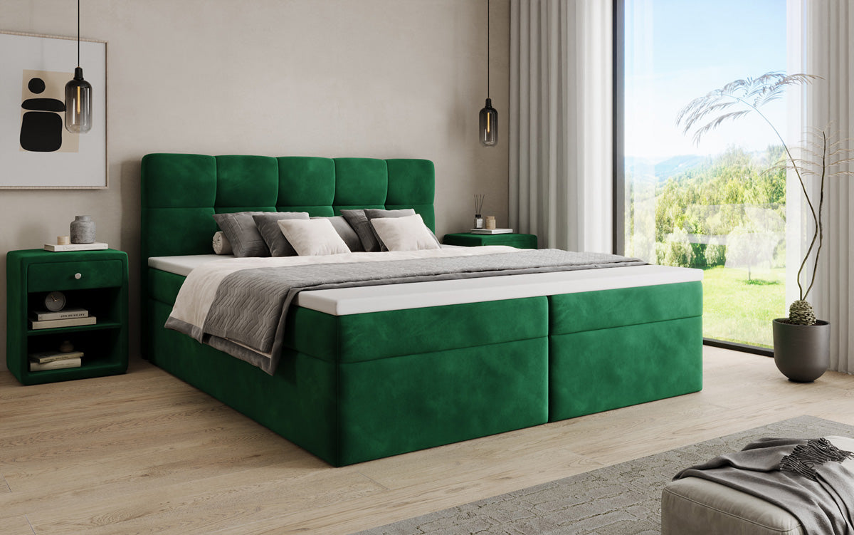 Boxspringbett Cozy II Samt mit Stauraum