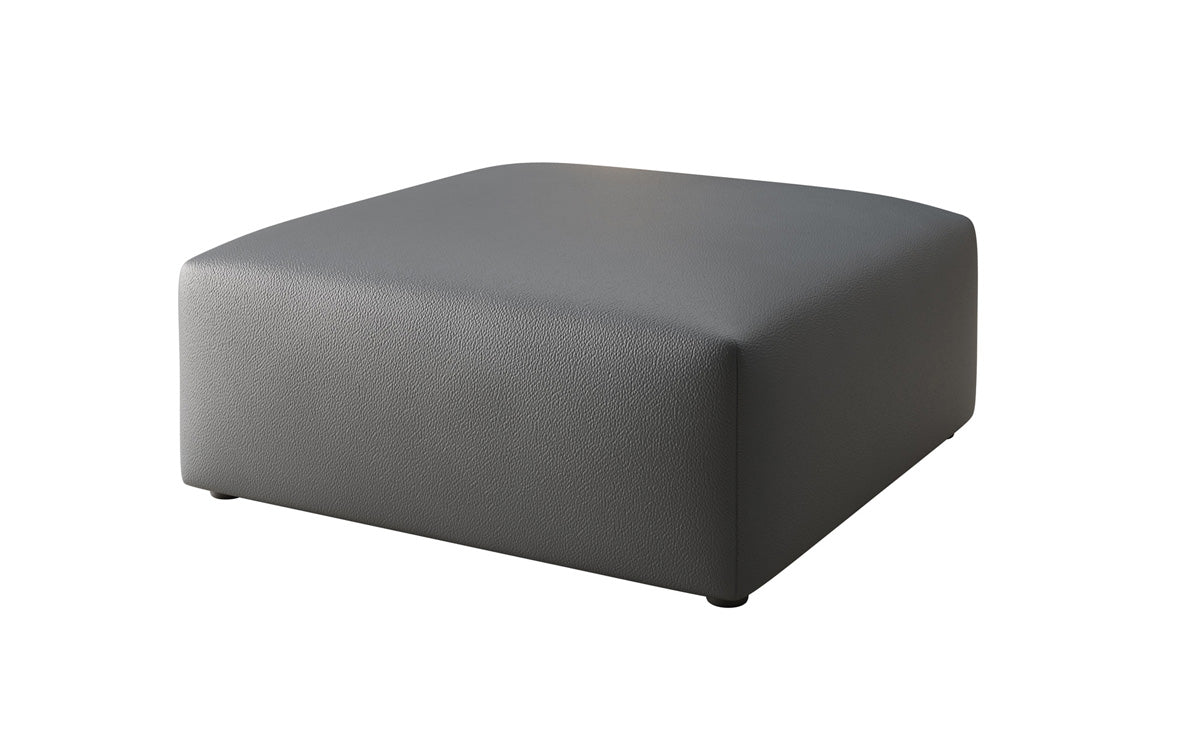 Beistellhocker 80 cm Snug aus Echtleder