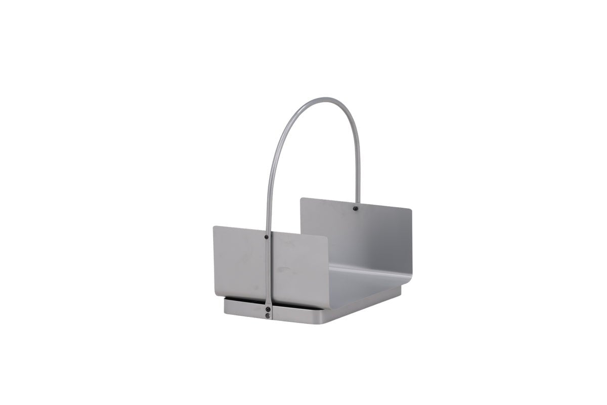 Brennholzkorb Tala - aus Stahl in Silber