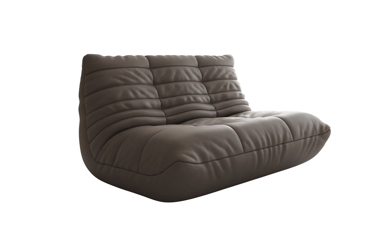 Designer 2 Sitzer Sofa Calmo in Echtleder