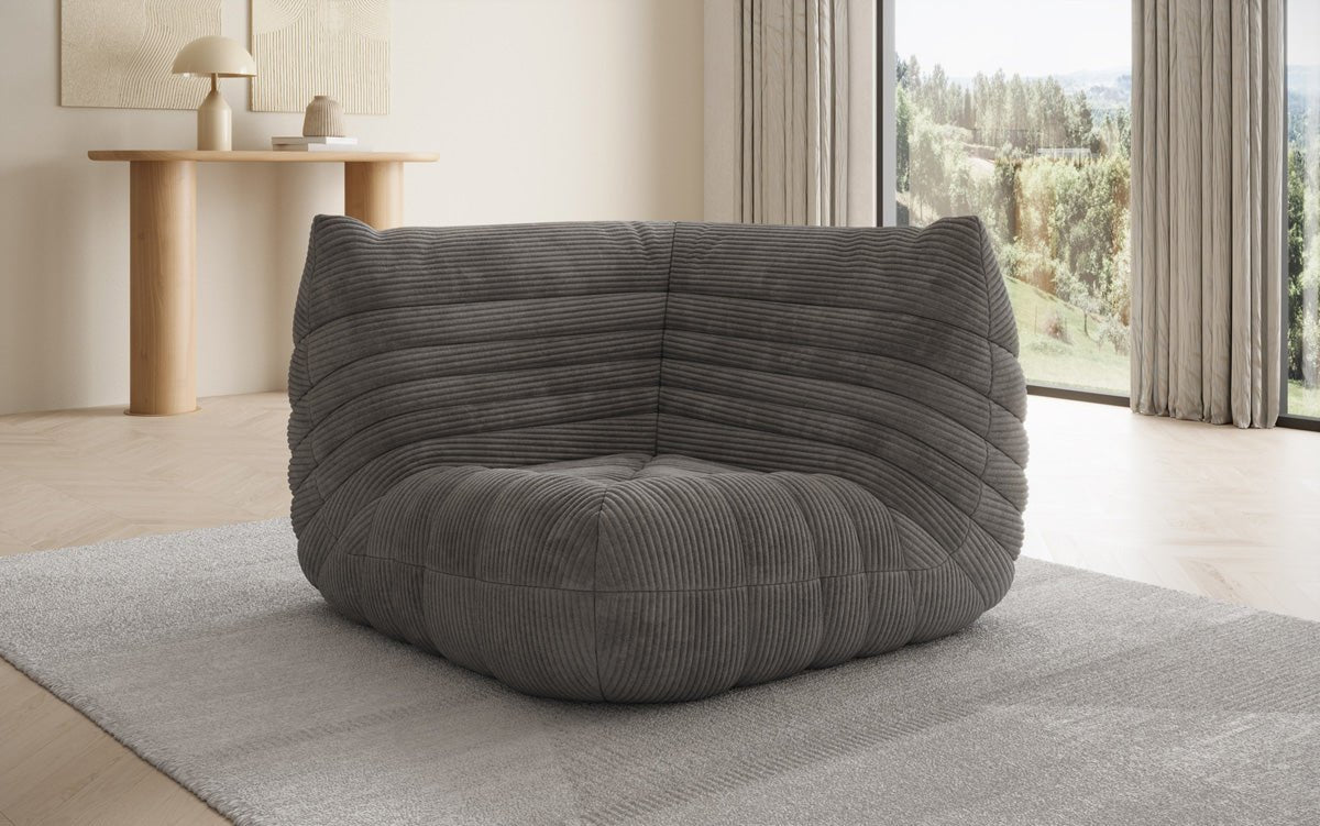 Designer Eckmodul Sofa-Sessel Calmo in Cord