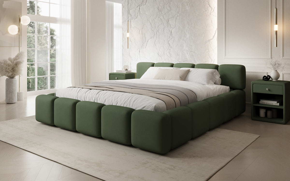 Designer Polsterbett Giulia Stoff mit Stauraum