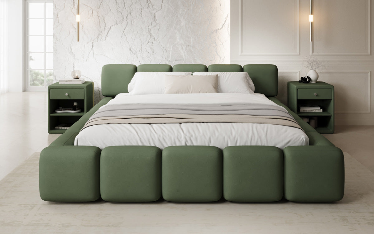 Designer Polsterbett Giulia Stoff mit Stauraum
