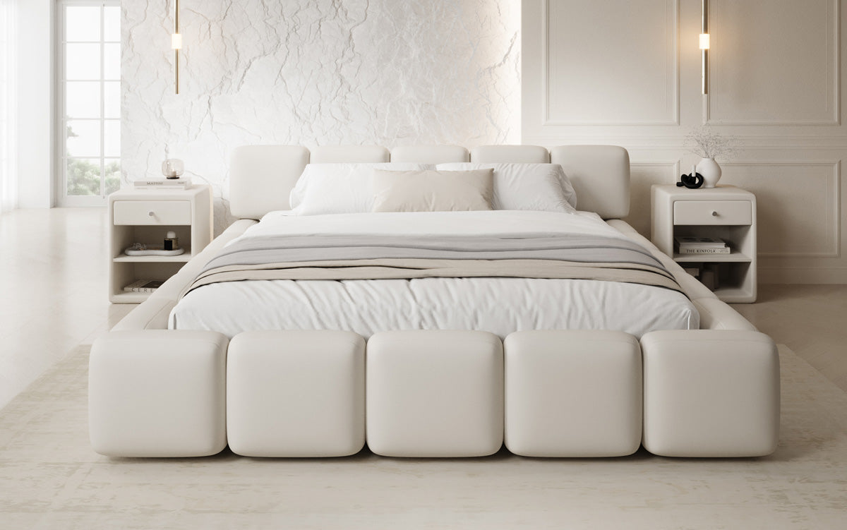 Designer Polsterbett Giulia Stoff mit Stauraum