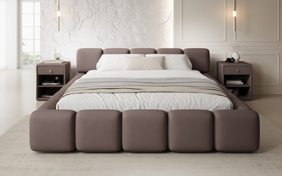 Designer Polsterbett Giulia Stoff mit Stauraum