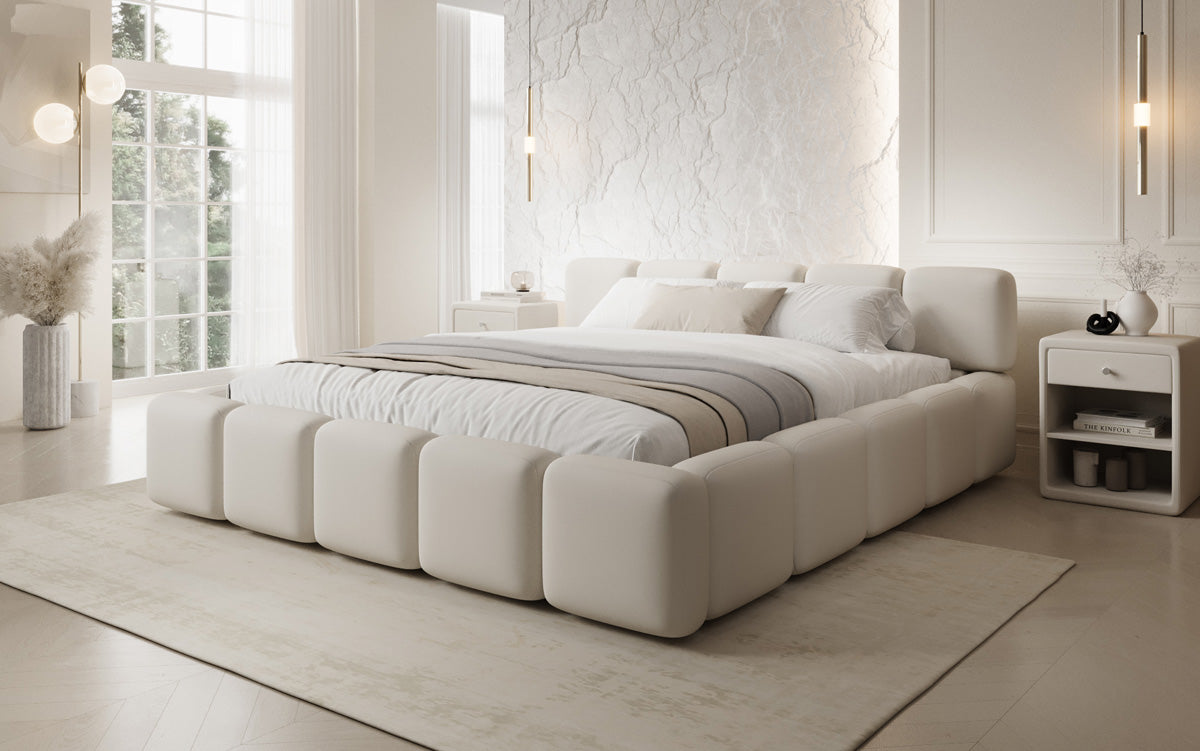 Designer Polsterbett Giulia Stoff mit Stauraum