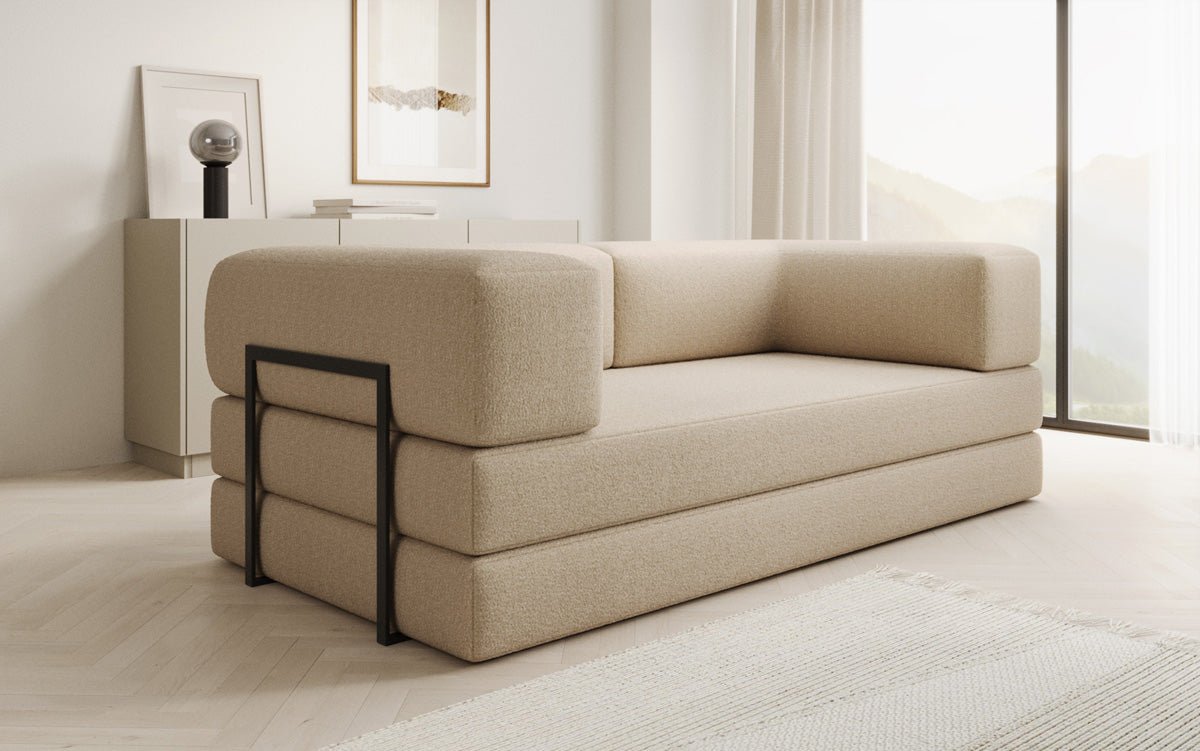 Designer Sofa Lazy 3 Sitzer in Bouclé