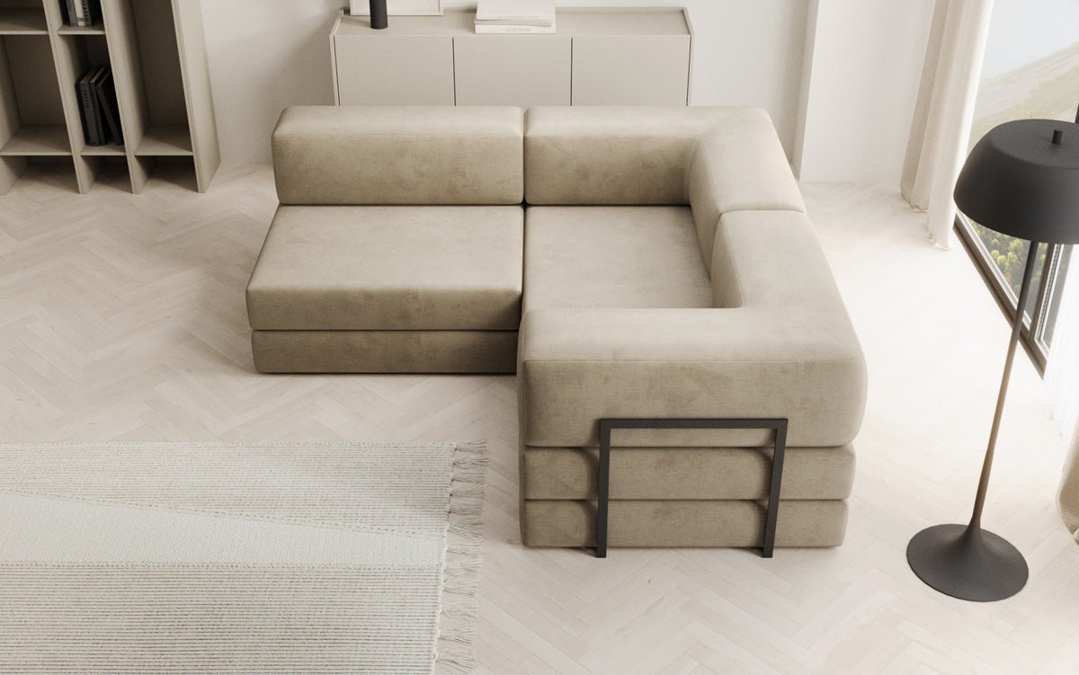 Designer Sofa Lazy L Mini in Samt