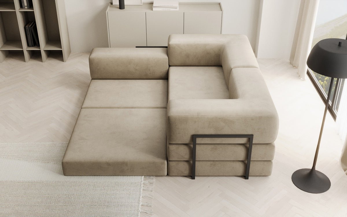 Designer Sofa Lazy L Mini in Samt