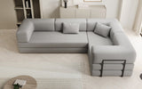 Designer Sofa Lazy L geschlossen in Bouclé