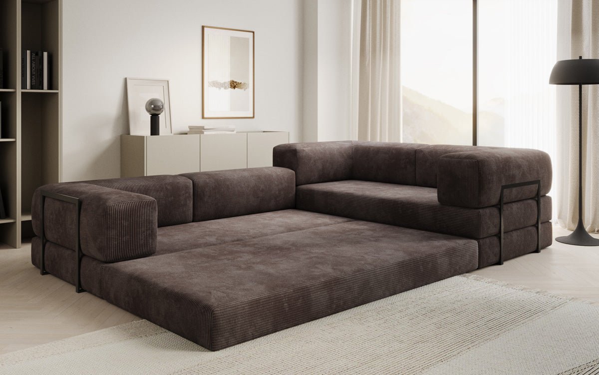 Designer Sofa Lazy L geschlossen in Cord