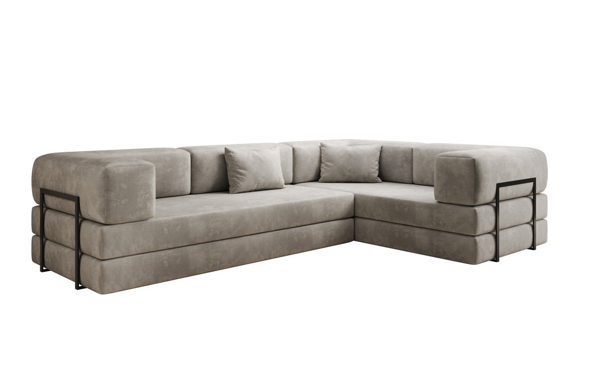 Designer Sofa Lazy L geschlossen in Samt