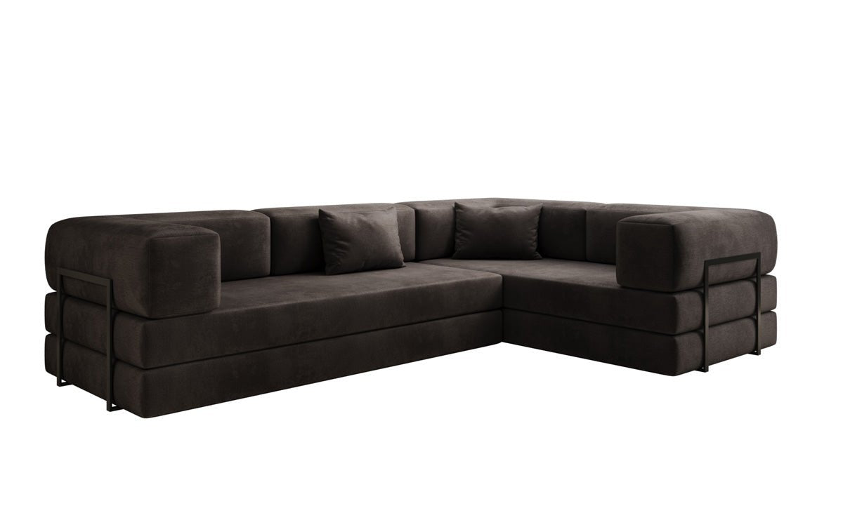 Designer Sofa Lazy L geschlossen in Samt