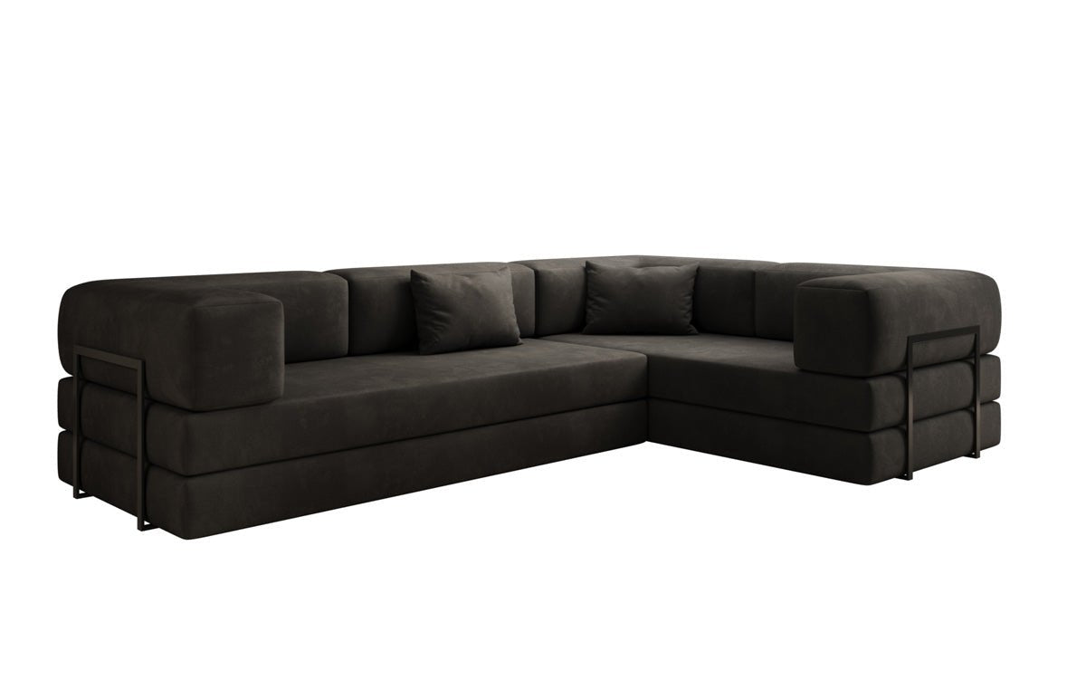 Designer Sofa Lazy L geschlossen in Samt