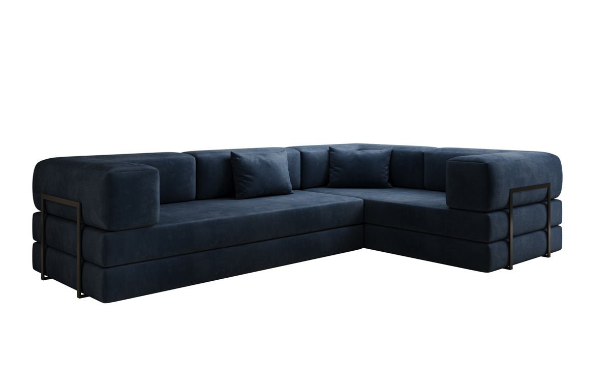 Designer Sofa Lazy L geschlossen in Samt