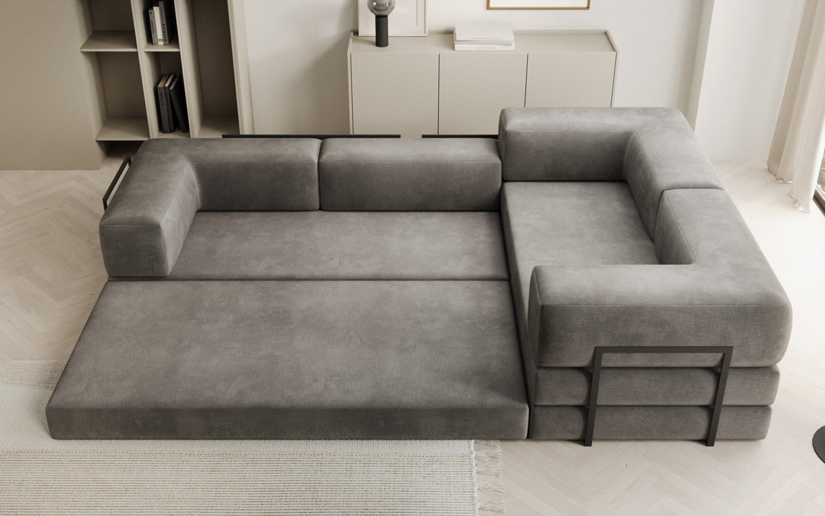 Designer Sofa Lazy L geschlossen in Samt
