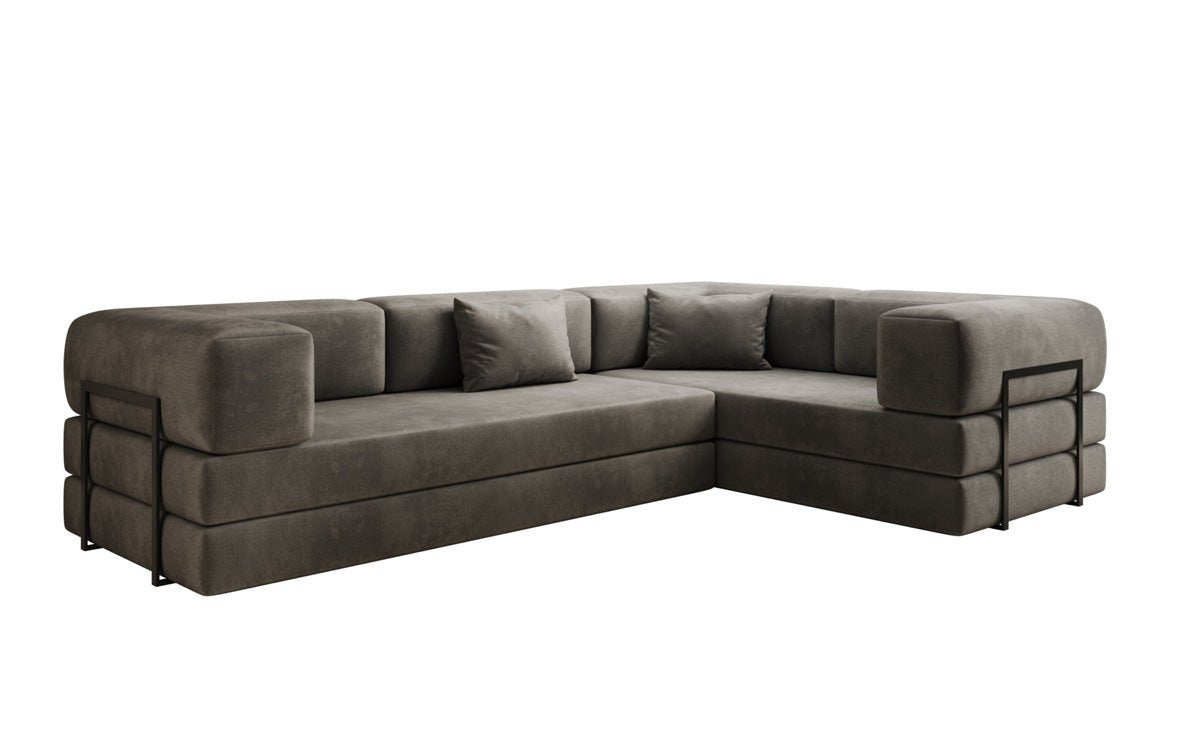 Designer Sofa Lazy L geschlossen in Samt