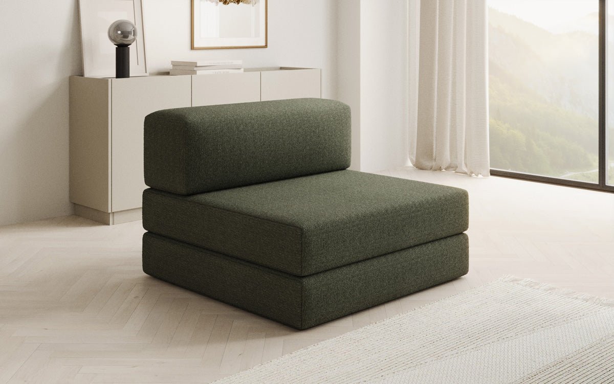 Designer Sofa Mittelmodul Lazy in Bouclé