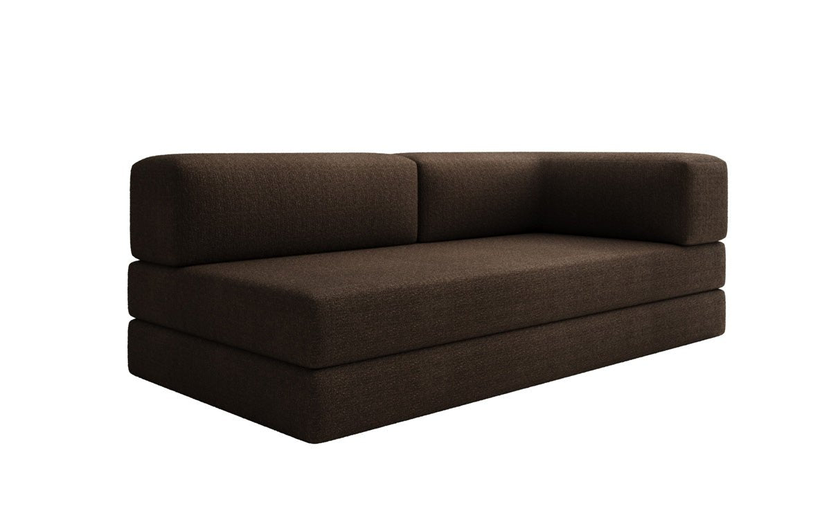 Designer Sofa/Chaise Longue Lazy in Bouclé