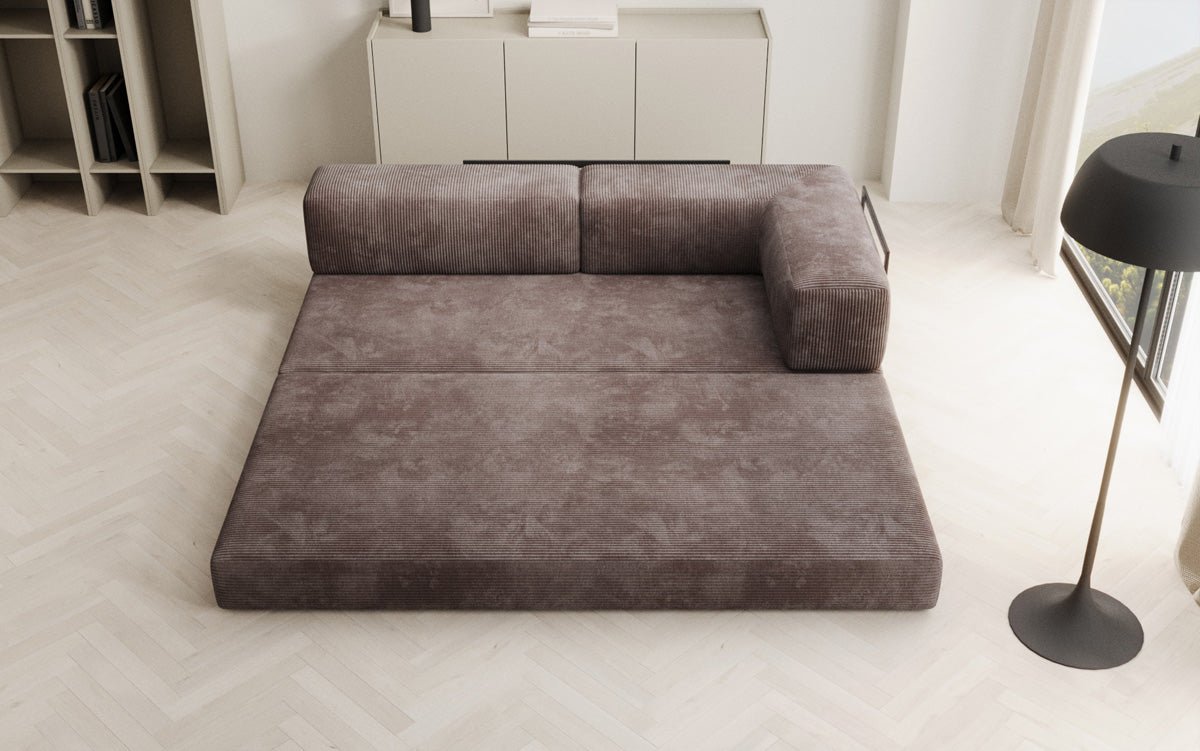 Designer Sofa/Chaise Longue Lazy in Cord