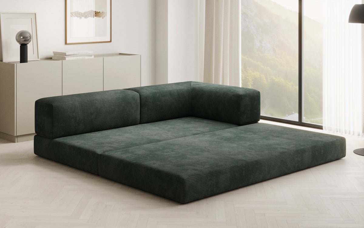 Designer Sofa/Chaise Longue Lazy in Cord