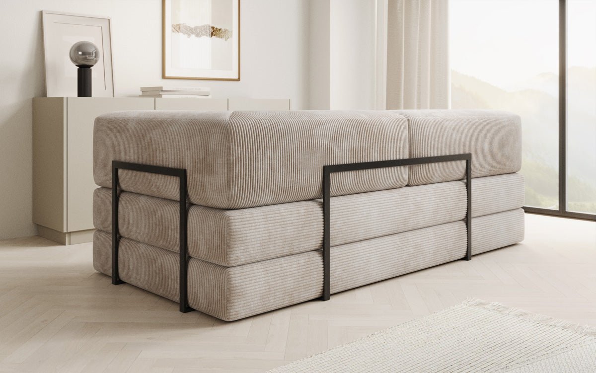 Designer Sofa/Chaise Longue Lazy in Cord