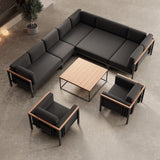 Euphoria – Ecklounge & 2 Loungesessel mit Tisch aus Aluminium | Aevora™ Kollektion