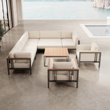 Euphoria – Ecklounge & 2 Loungesessel mit Tisch aus Aluminium | Aevora™ Kollektion