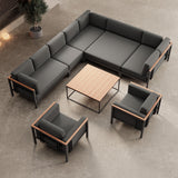 Euphoria – Ecklounge & 2 Loungesessel mit Tisch aus Aluminium | Aevora™ Kollektion
