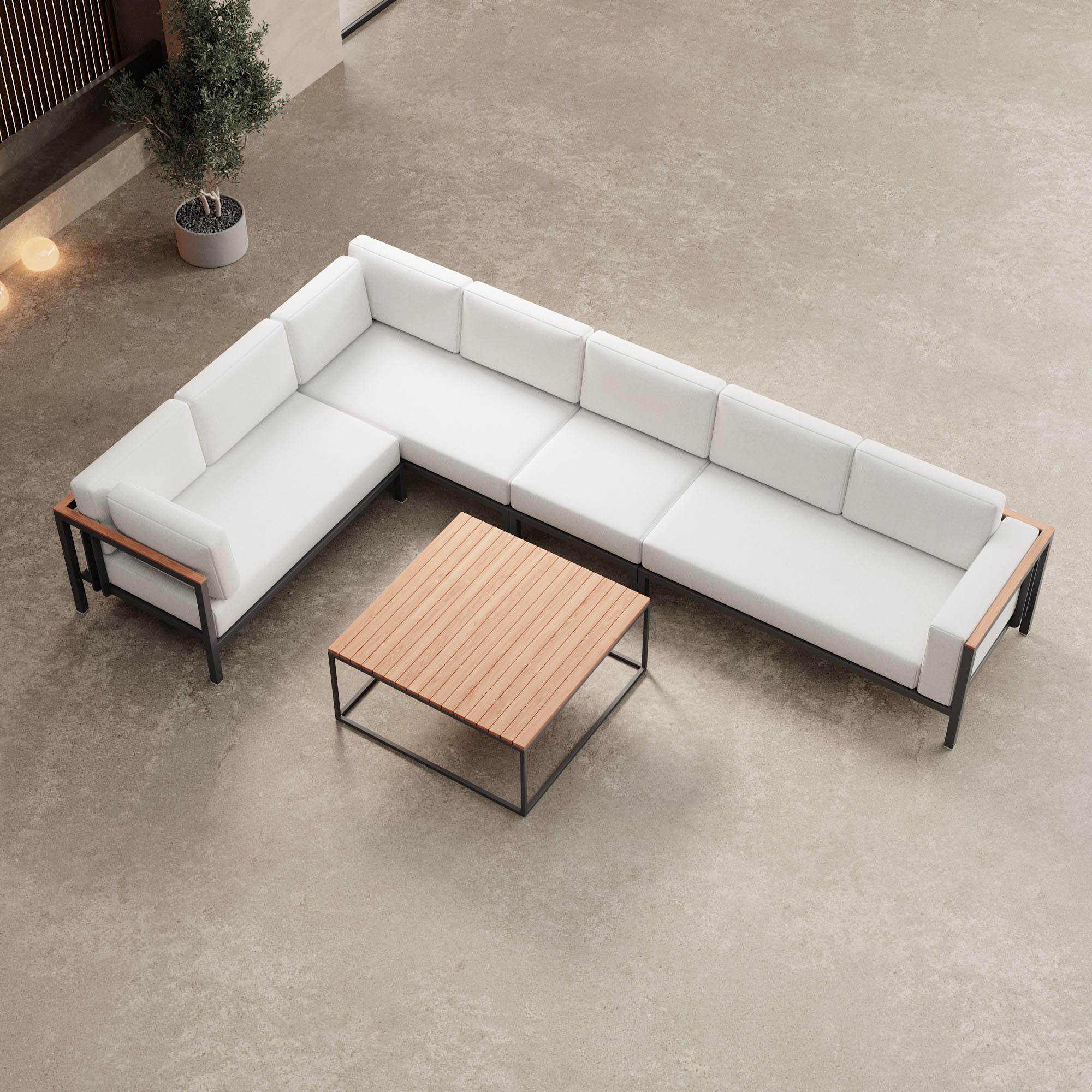 Euphoria – L-Maxilounge & Tisch aus Aluminium | Aevora™ Kollektion