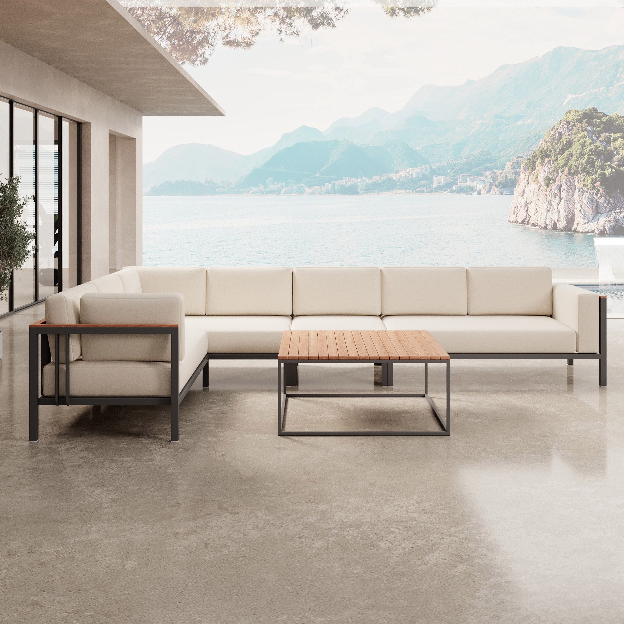 Euphoria – L-Maxilounge & Tisch aus Aluminium | Aevora™ Kollektion