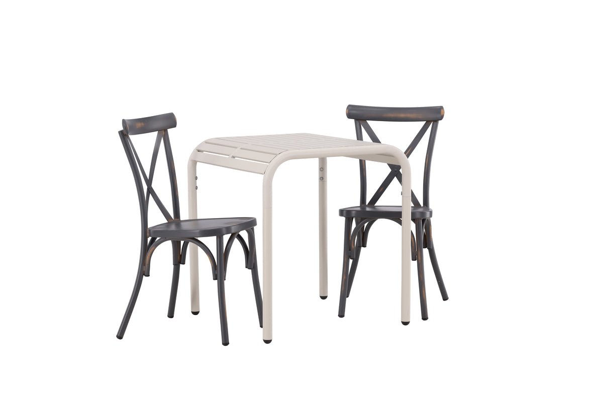 Garten Cafegruppe Narvis – 3-teiliges Gartenmöbel-Set 70x70 cm